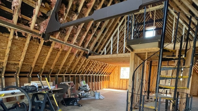 view of attic