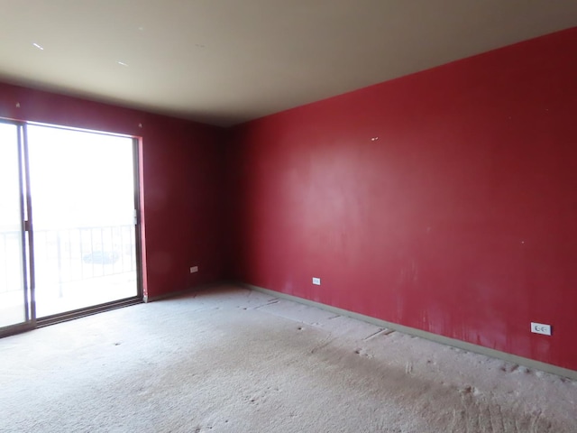 view of carpeted empty room