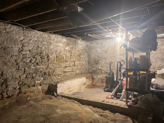 view of basement