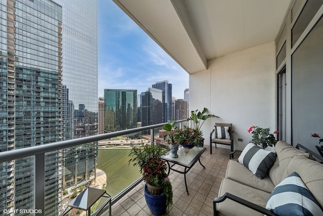 balcony with outdoor lounge area