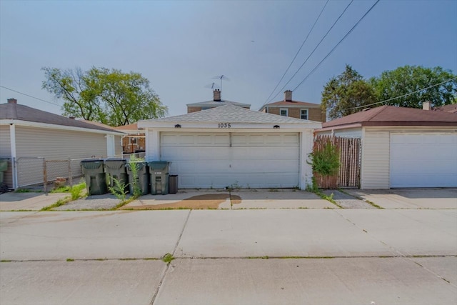 single story home featuring a garage