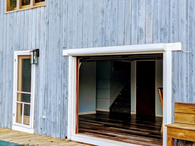 exterior details with wood walls