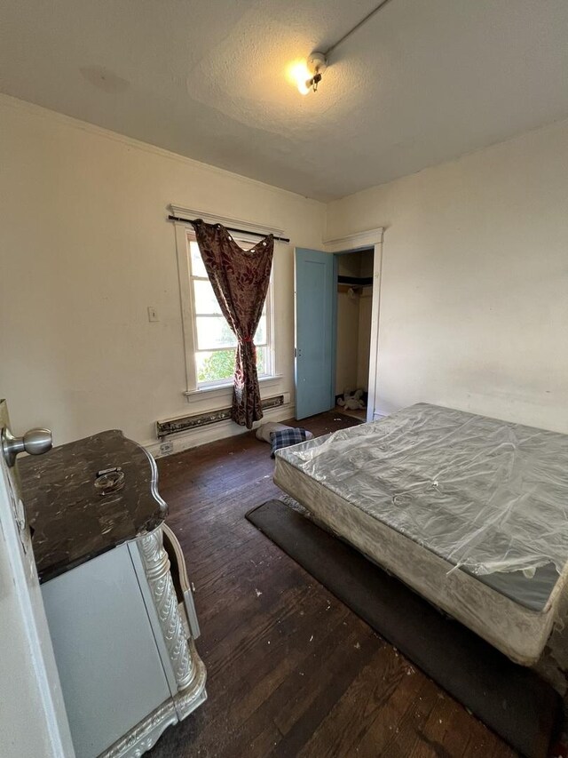 bedroom featuring a closet and wood-type flooring