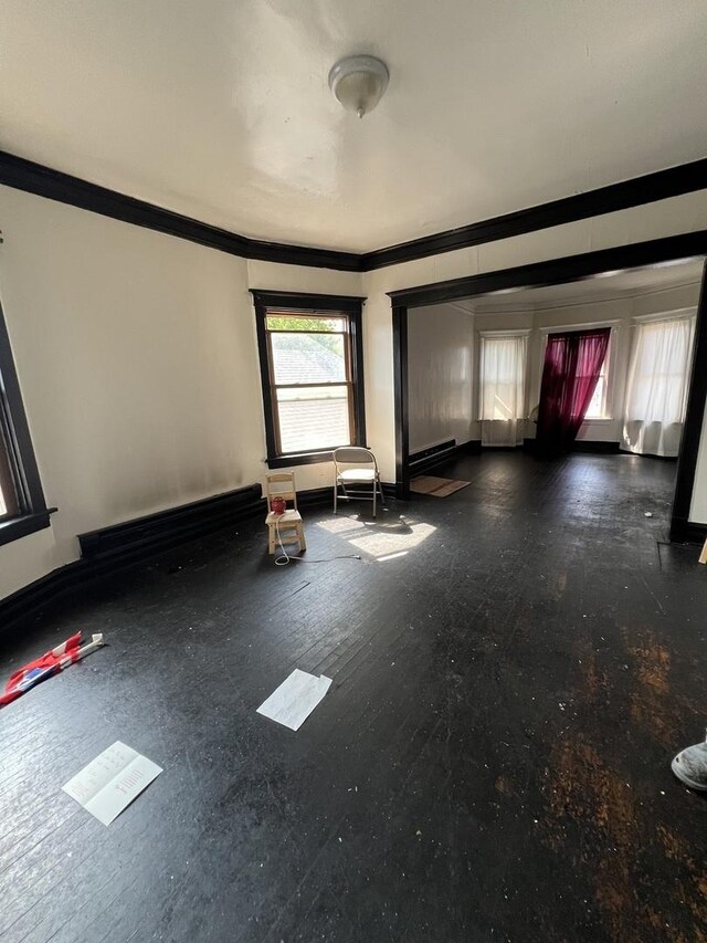 spare room featuring ornamental molding