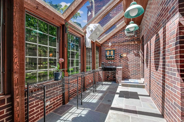 546 Lakeland Dr, Lake Bluff, IL 60044 - unfurnished sunroom with vaulted ceiling