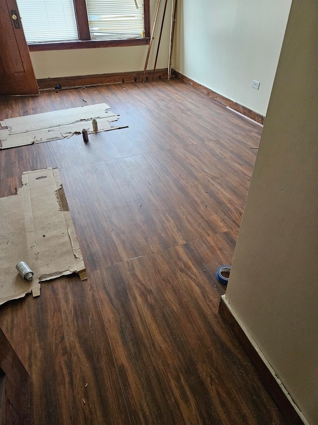 interior space featuring dark hardwood / wood-style floors