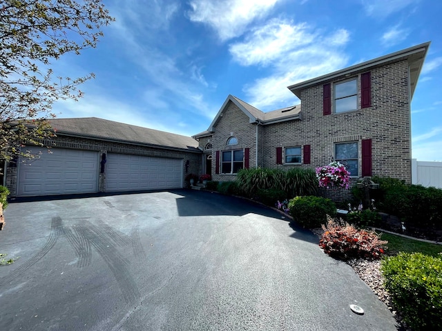 view of property featuring a garage