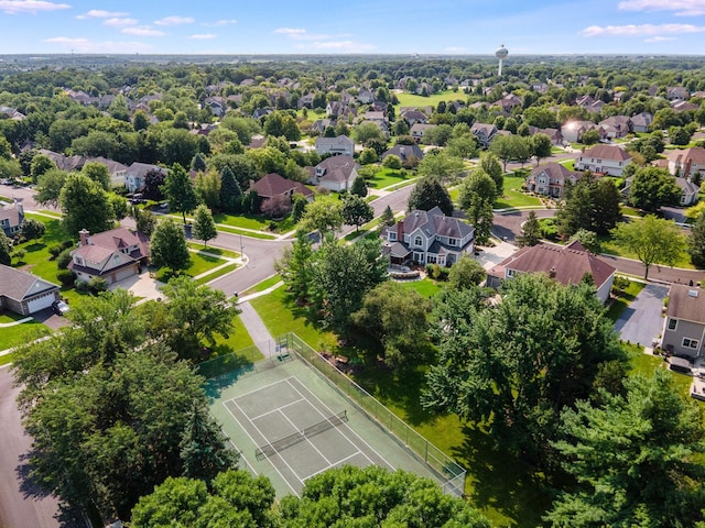 bird's eye view with a residential view