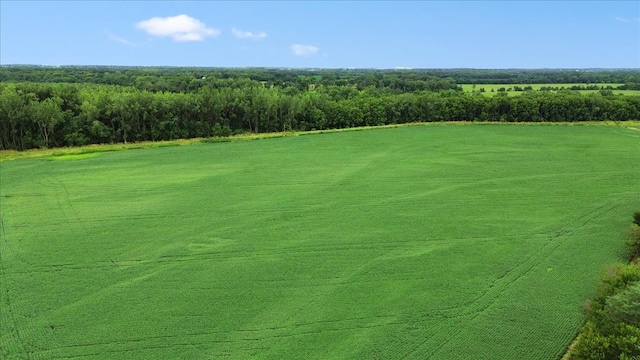 drone / aerial view with a rural view