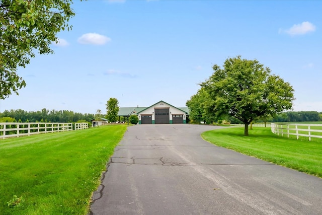 view of road featuring a rural view