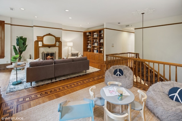 living room featuring hardwood / wood-style floors