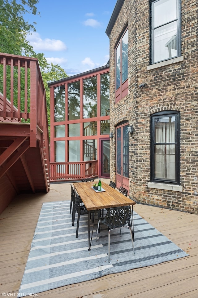 view of wooden deck