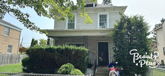 italianate house with central AC