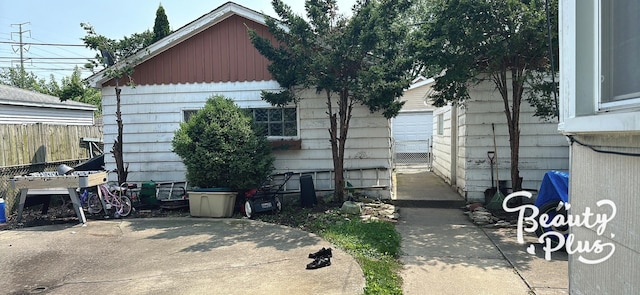 view of home's exterior featuring a patio area