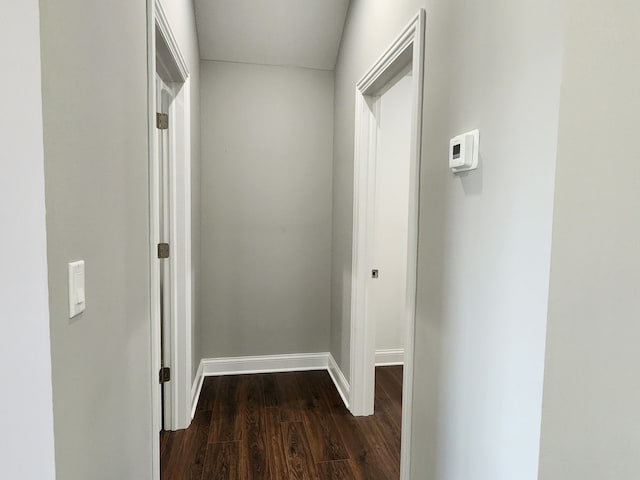 hall featuring wood-type flooring