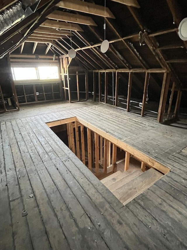 view of attic