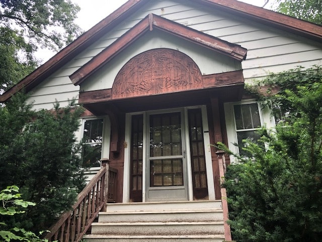 view of doorway to property