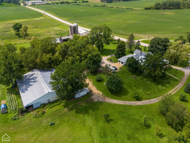 drone / aerial view with a rural view