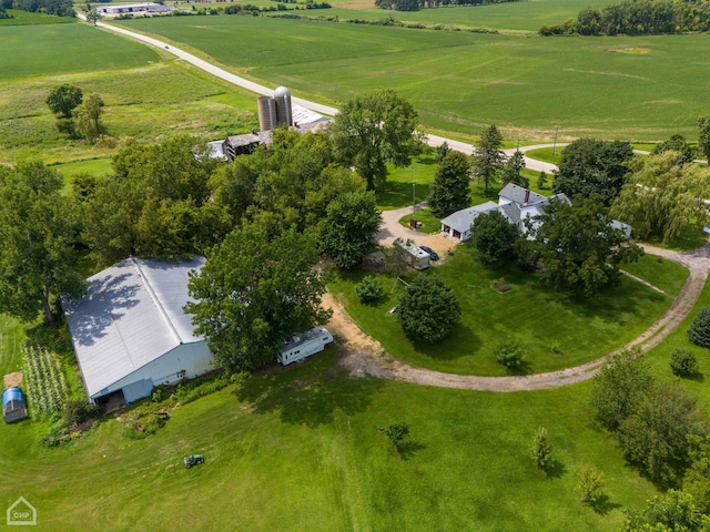 bird's eye view featuring a rural view