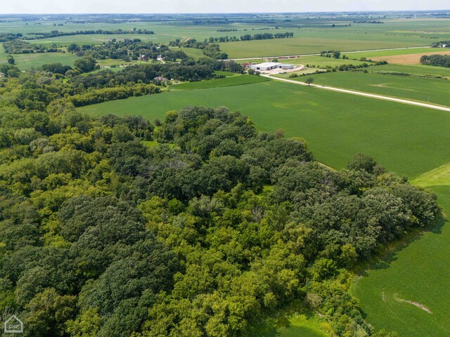 aerial view with a rural view