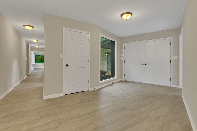 interior space with light wood-type flooring