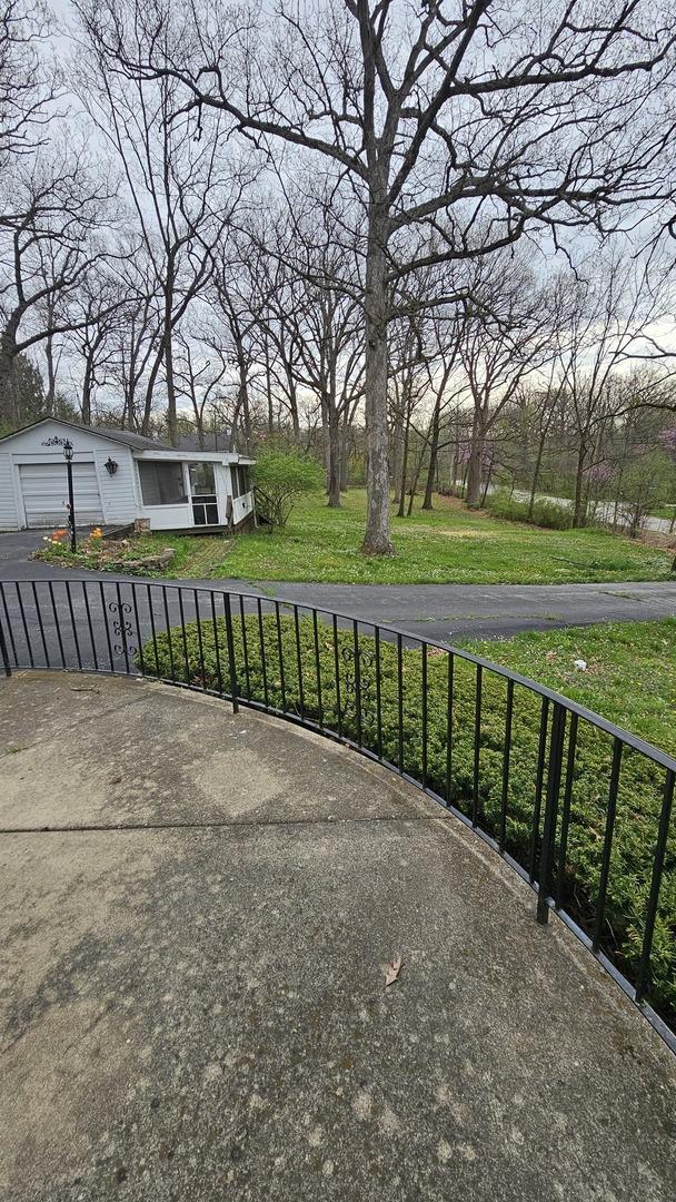 exterior space featuring a garage