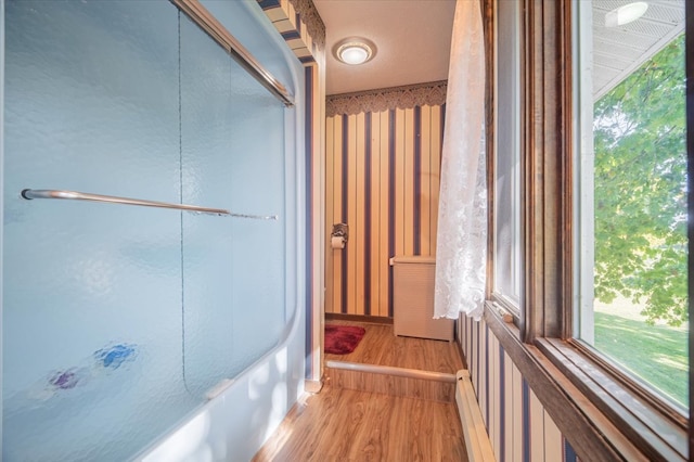 bathroom featuring hardwood / wood-style floors