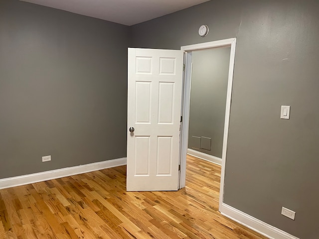 unfurnished bedroom featuring light hardwood / wood-style flooring