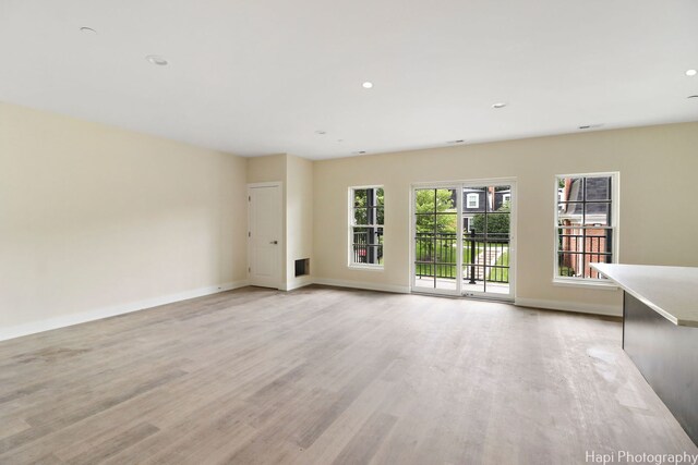 empty room featuring light hardwood / wood-style flooring