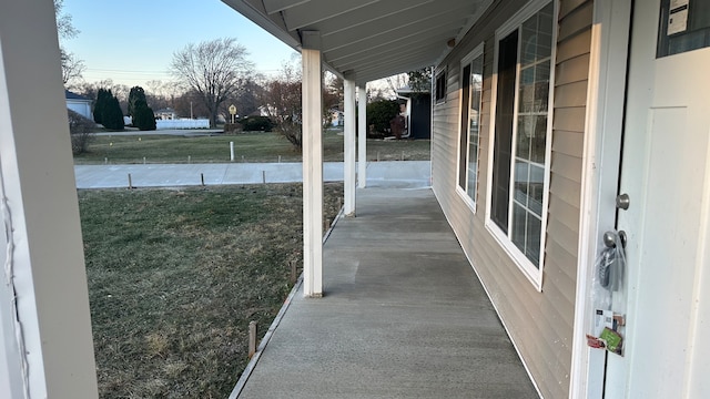 view of patio featuring covered porch