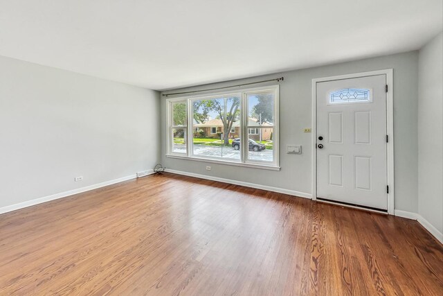 foyer entrance featuring hardwood / wood-style flooring