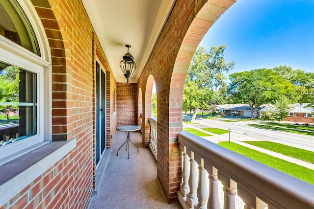 view of balcony