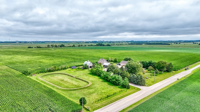 bird's eye view with a rural view