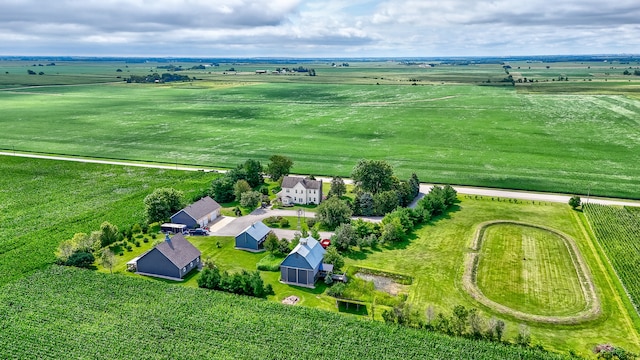 aerial view featuring a rural view