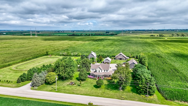 bird's eye view with a rural view