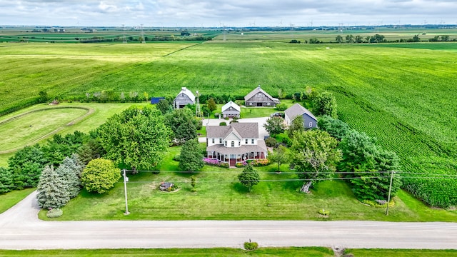 aerial view with a rural view