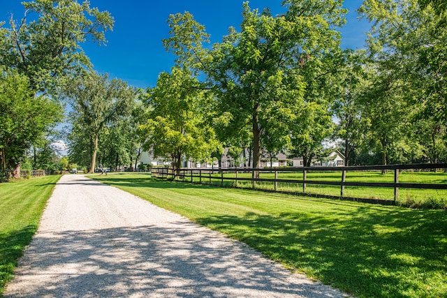 view of home's community featuring a yard