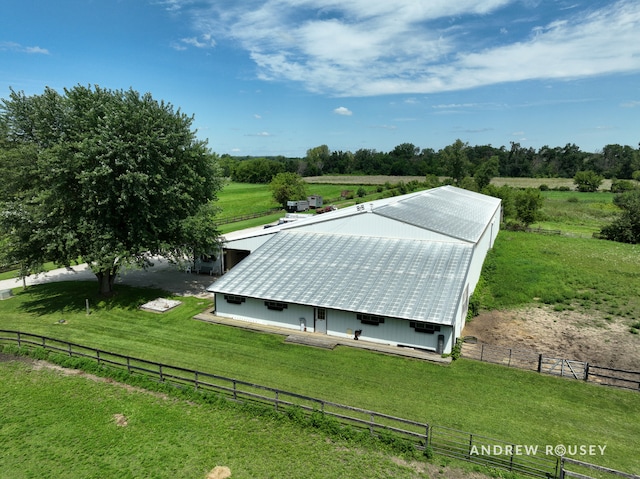 drone / aerial view featuring a rural view