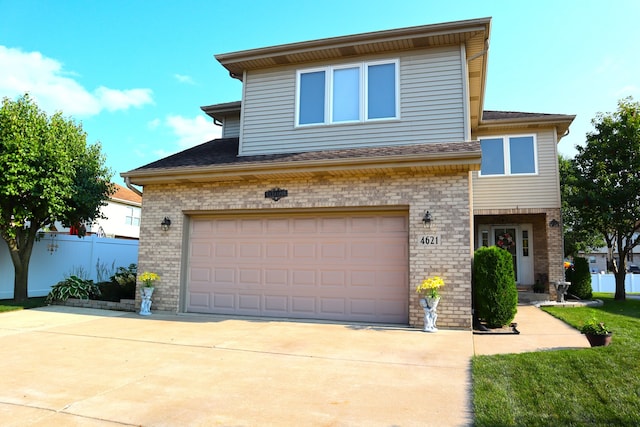 view of front of house featuring a garage