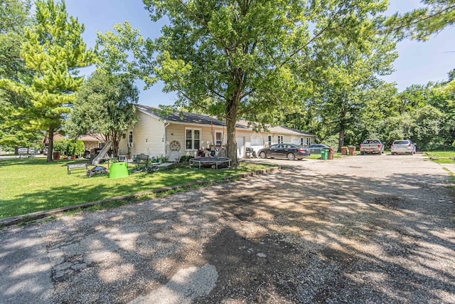 view of front of home with a front yard