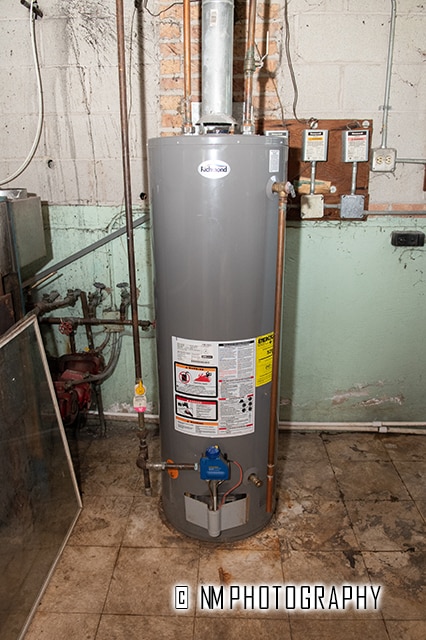 utilities featuring gas water heater