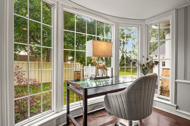 sunroom featuring plenty of natural light