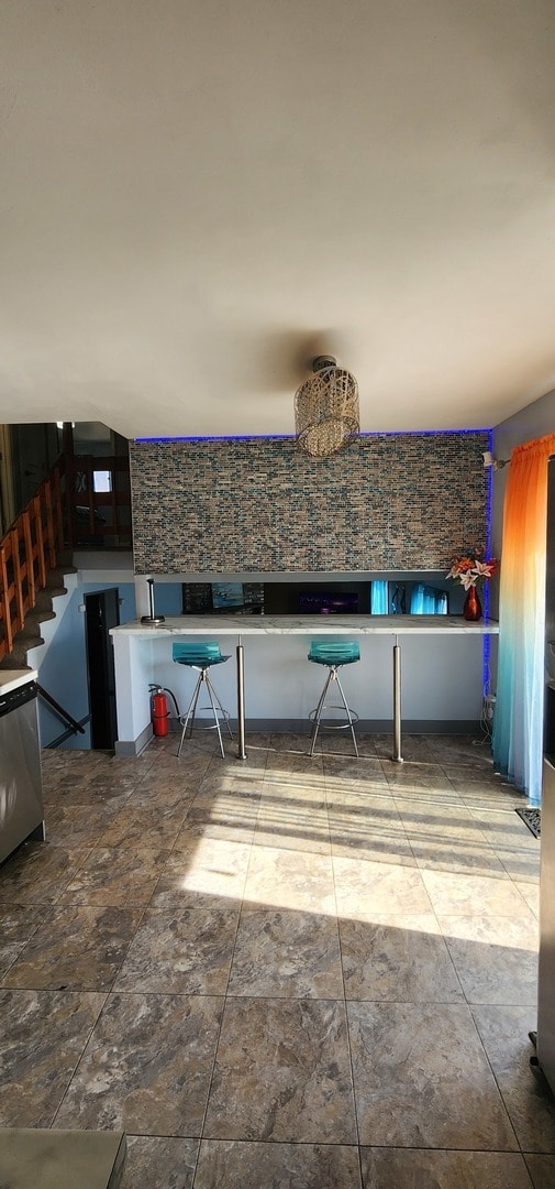 kitchen with tile patterned floors