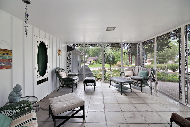 view of sunroom