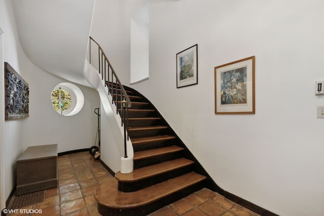 view of stairway