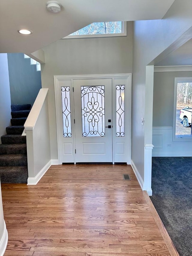 view of carpeted entryway