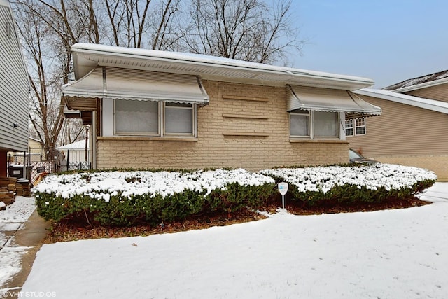 view of snowy exterior