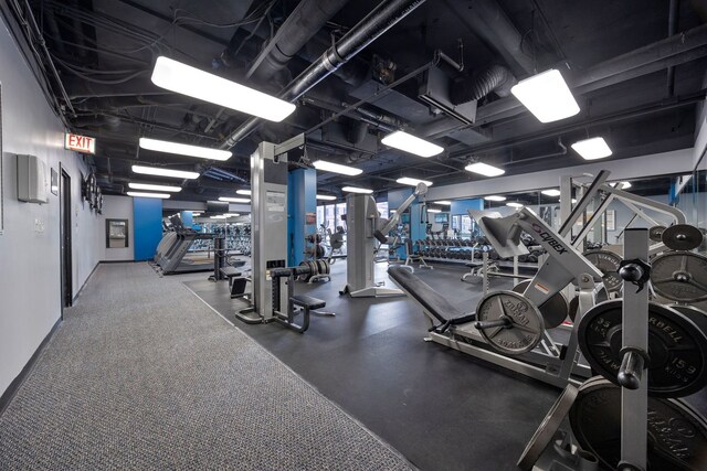 view of exercise room