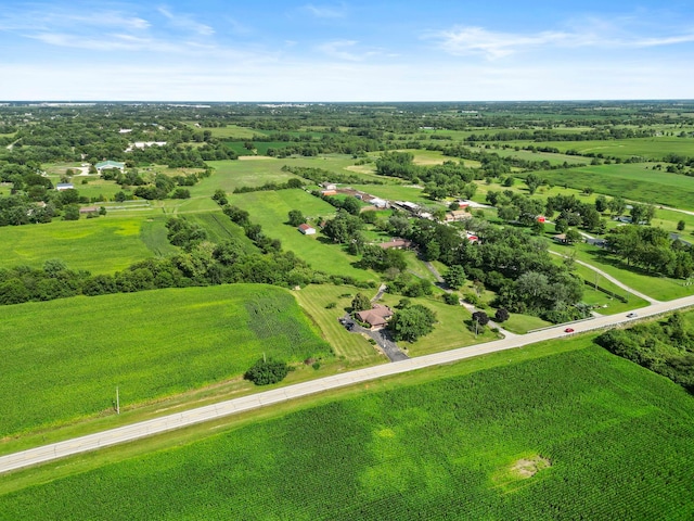 drone / aerial view featuring a rural view