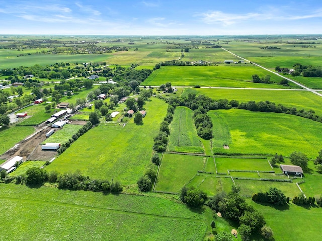 bird's eye view featuring a rural view